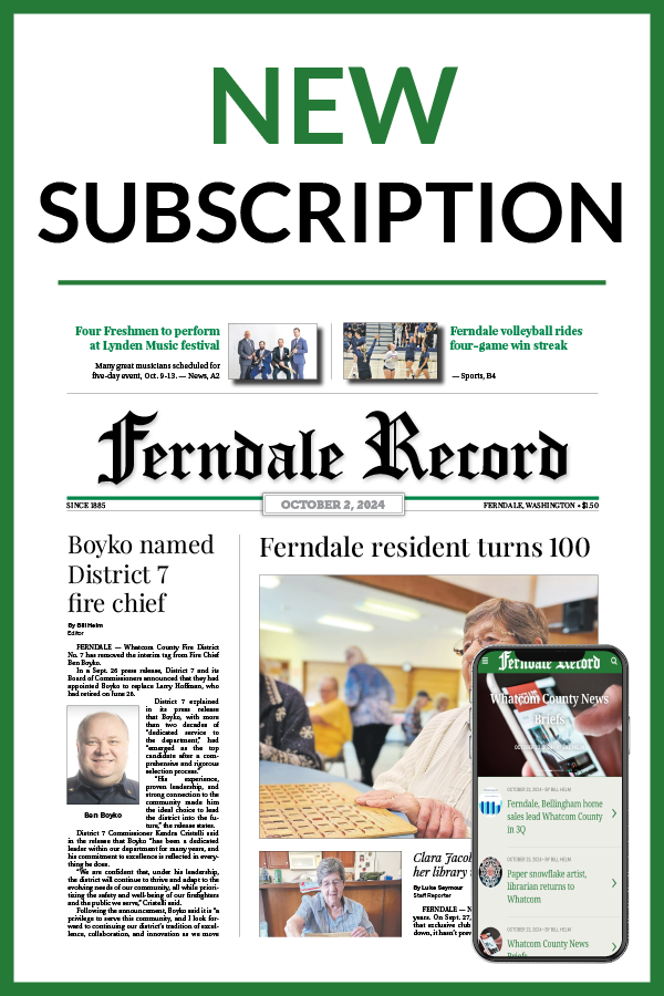 Purchase a new subscription to the Ferndale Record